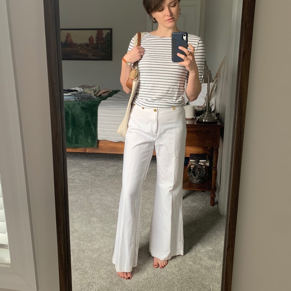 LAUREN by Ralph Lauren Nautical White Pants